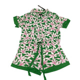 Room Service Women's Summer Pyjama Set - Green Floral SIZE - XXL