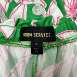 Room Service Women's Summer Pyjama Set - Green Floral SIZE - XXL