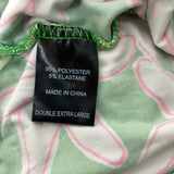 Room Service Women's Summer Pyjama Set - Green Floral SIZE - XXL