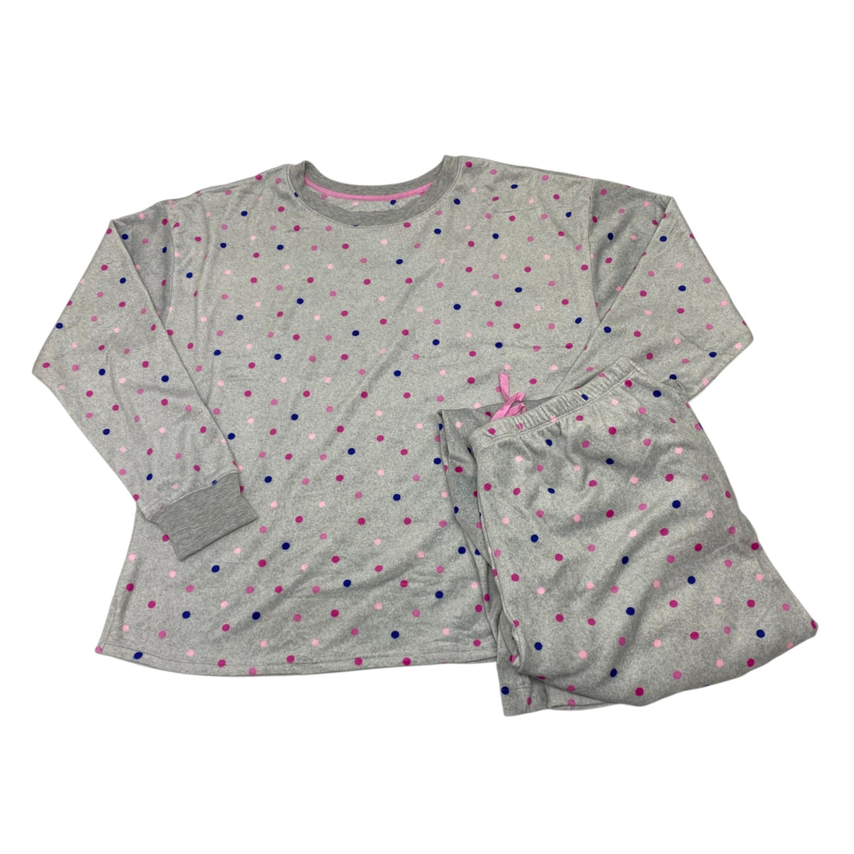 Kate Spade Women's 2 Piece Velour Pyjama Set - Polka Dot SIZE - Extra Large