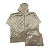 Jezebel Women's 2 Piece Velour Lounge Set - Tan SIZE - Extra Large