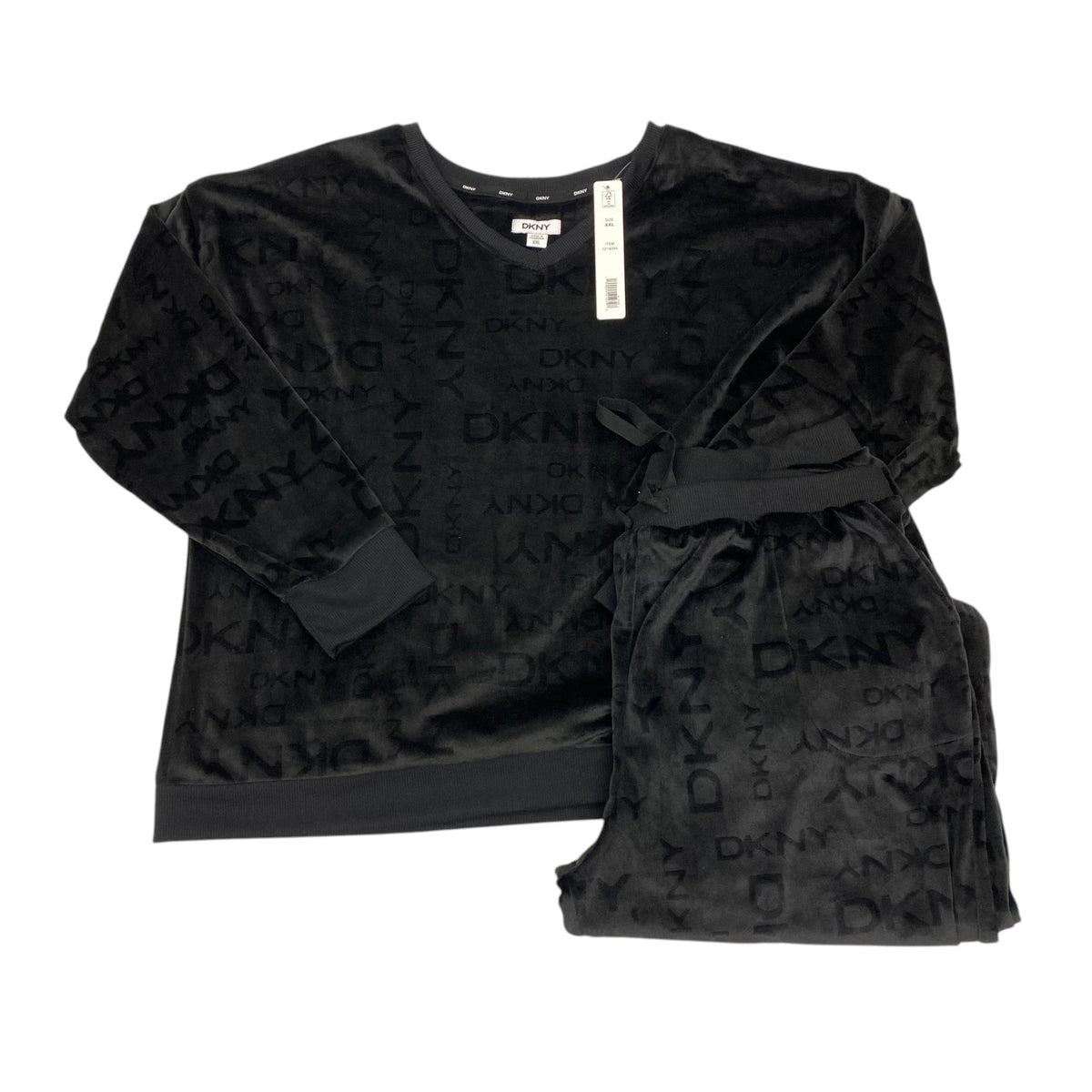 DKNY Women's 2 Piece Stretch Velour Lounge Set SIZE - XXL