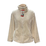 32 Degrees Women's Faux Fur Zip Up Jacket - Cream SIZE - Medium