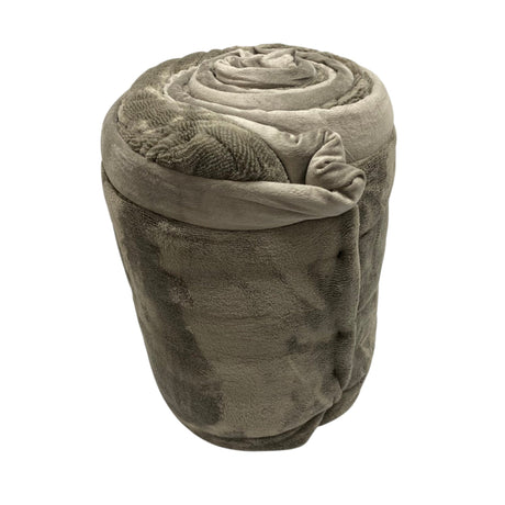 Nemcor Plush Blanket - King Size - Taupe