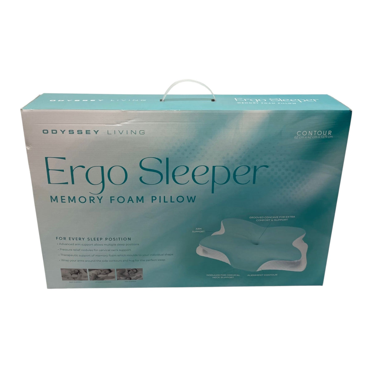 Odyssey Living Ergo Sleeper Memory Foam Pillow