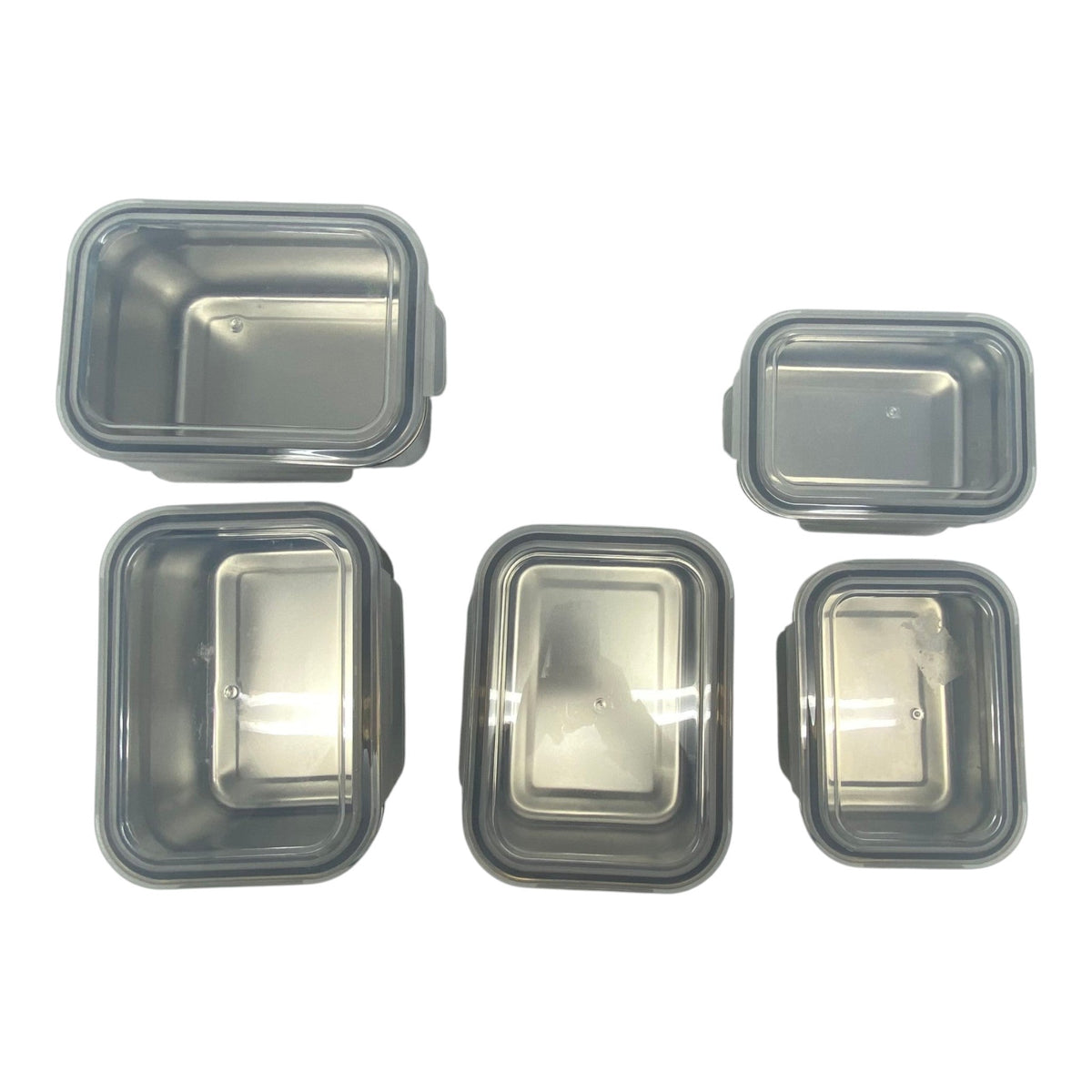 Neoflam 5x Stainless Steel Containers