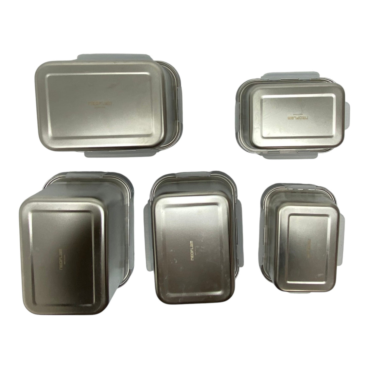 Neoflam 5x Stainless Steel Containers
