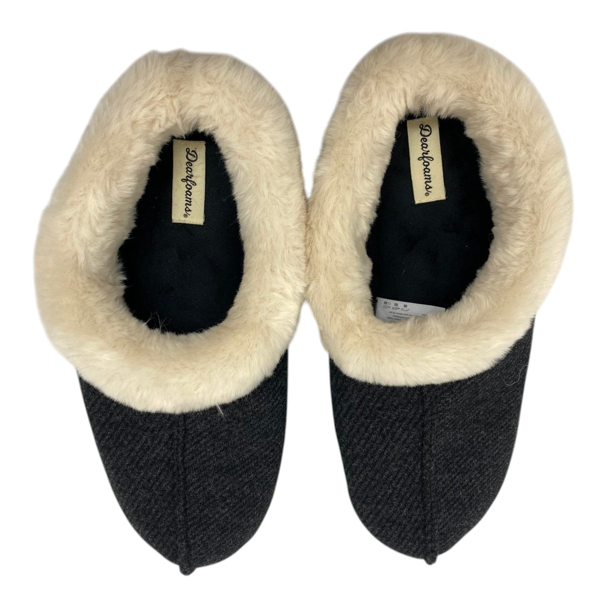 Dearfoam Women's Twill Clog Slipper - Black SIZE - Extra Large