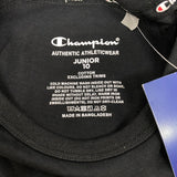 Champion Kid's Script Short Sleeve Tee SIZE - 10