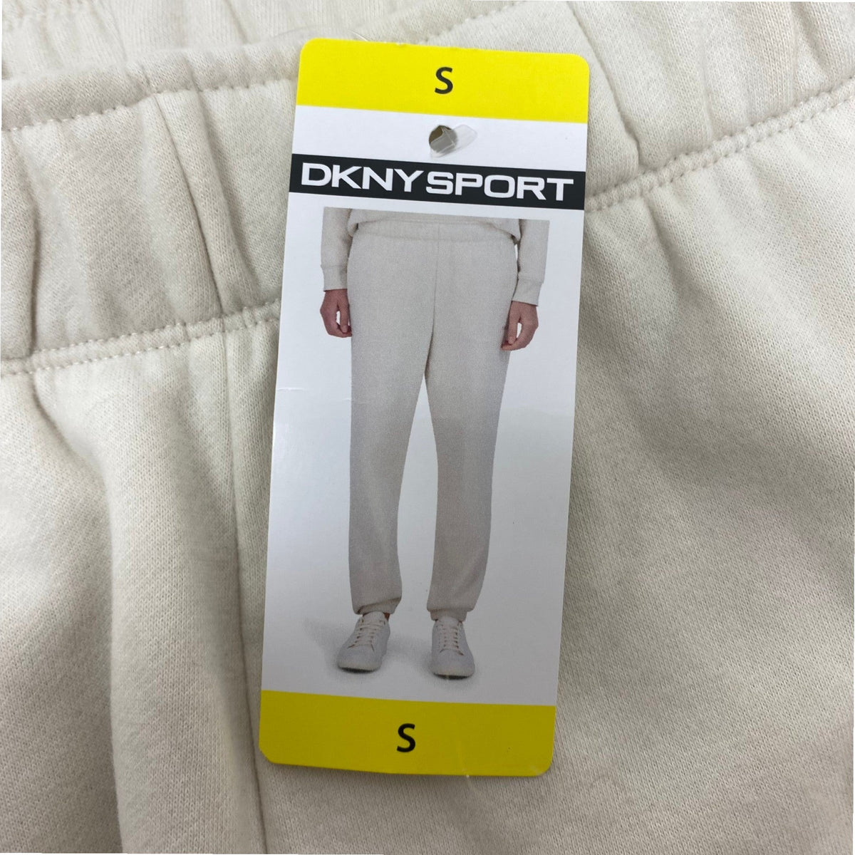 DKNY Women's Fleece Trackpants - Sand SIZE - Small