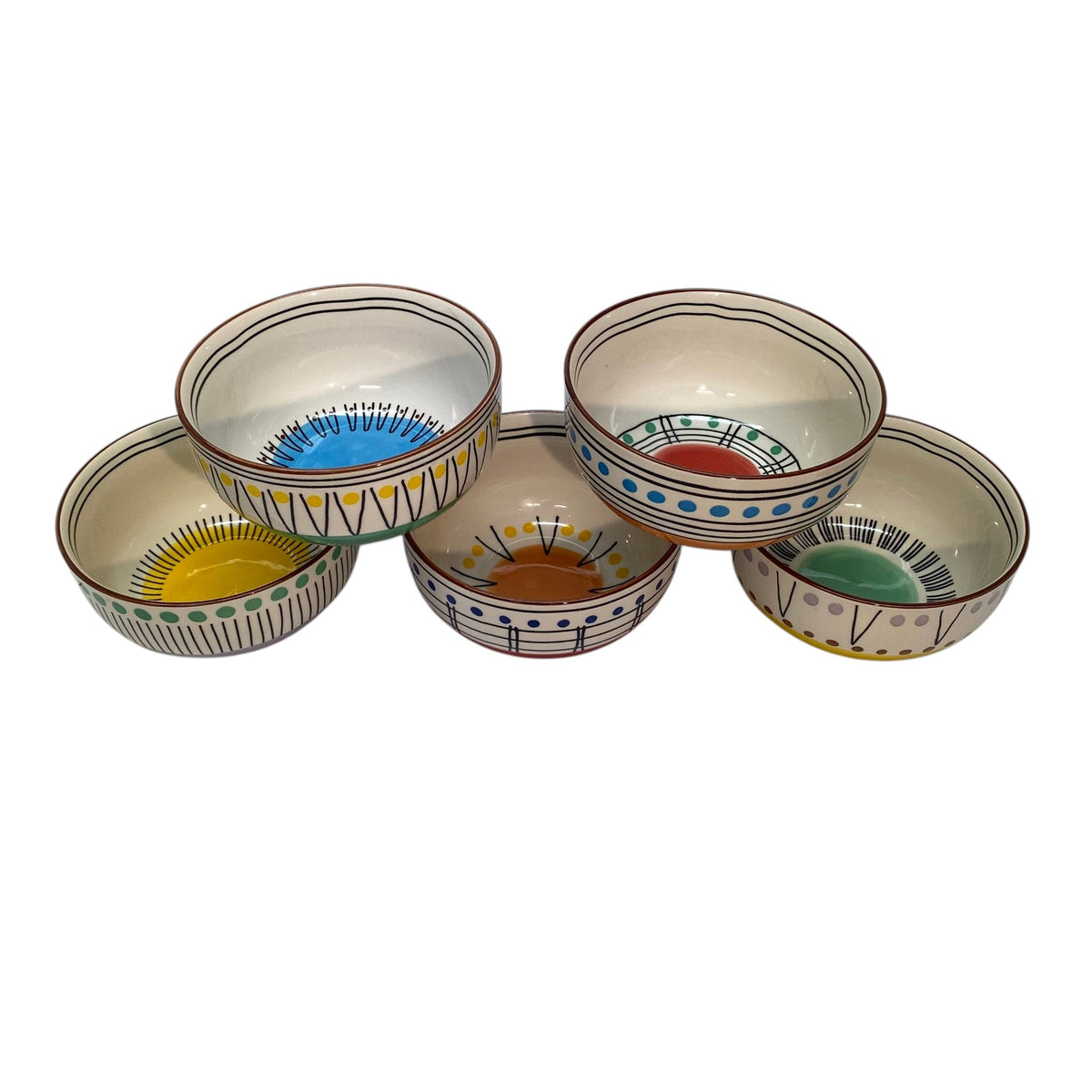 Over & Back 5x Stardust Stoneware Bowls 650ml