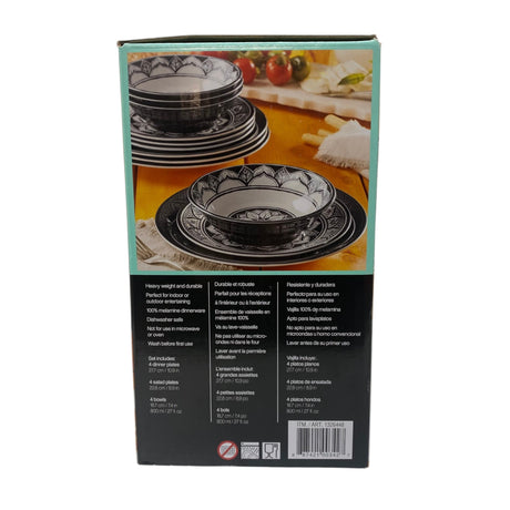 Pandex 8 Piece Melamine Dinner Set