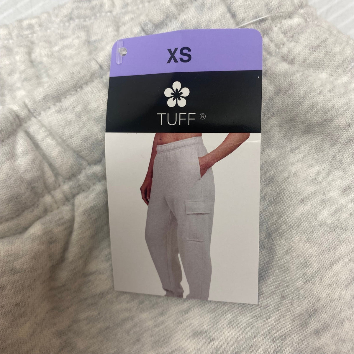 Tuff Women's Cargo Jogger Pants - White Marle SIZE - Extra Small
