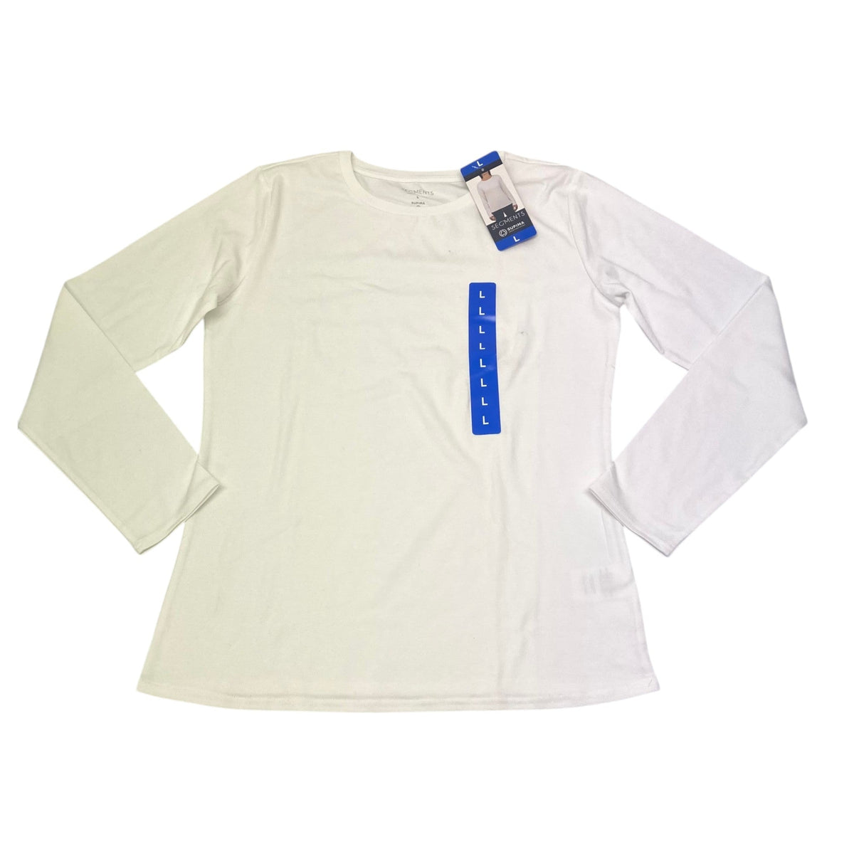 Segments Women's Long Sleeve Supima Cotton Tee - White - SIZE - Large