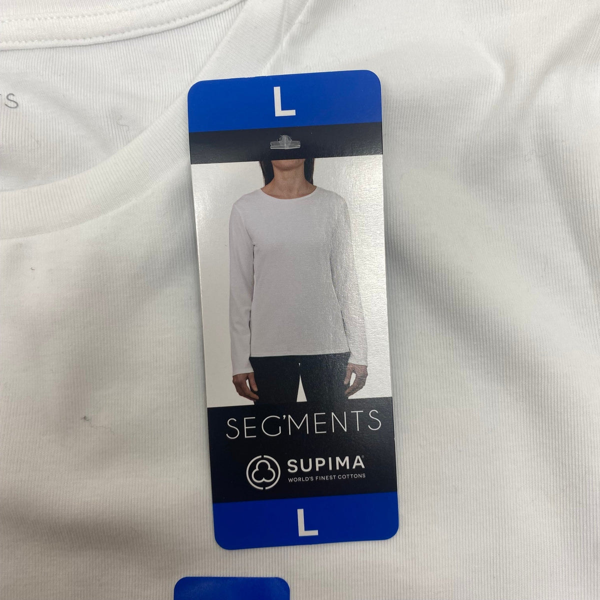 Segments Women's Long Sleeve Supima Cotton Tee - White - SIZE - Large