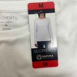 Segments Women's Long Sleeve Supima Cotton Tee - White - SIZE - Medium