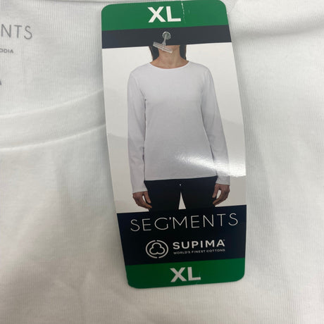 Segments Women's Long Sleeve Supima Cotton Tee - White - SIZE - Extra Large