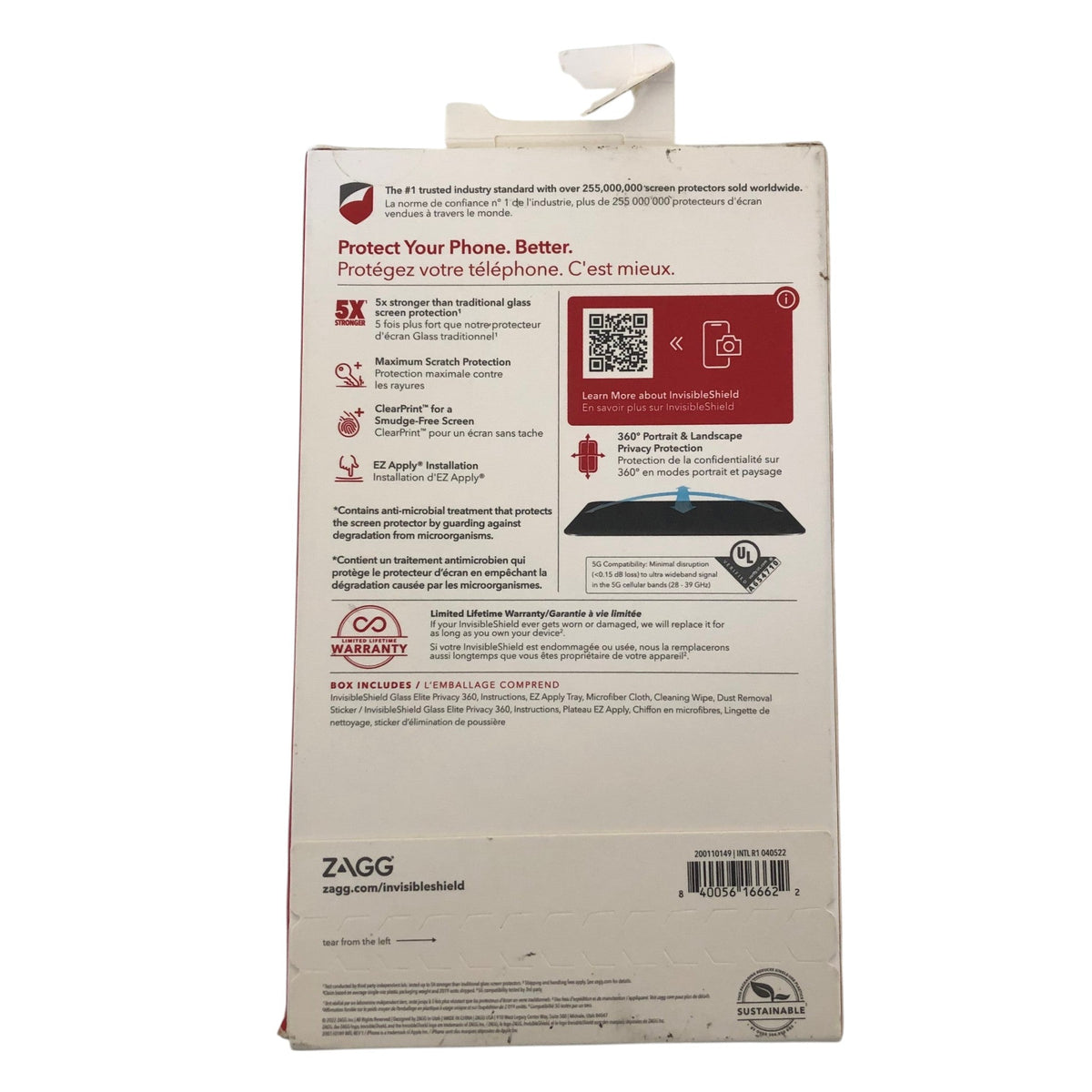 Zagg Glass Elite Privacy 360 Screen Protector For New iPhone 6.1" Pro 2022