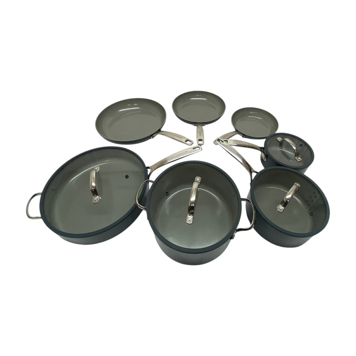 GreenPan Eras 7 Piece Ceramic Non-Stick Cookware Set with Lids - CLICK AND COLLECT ONLY
