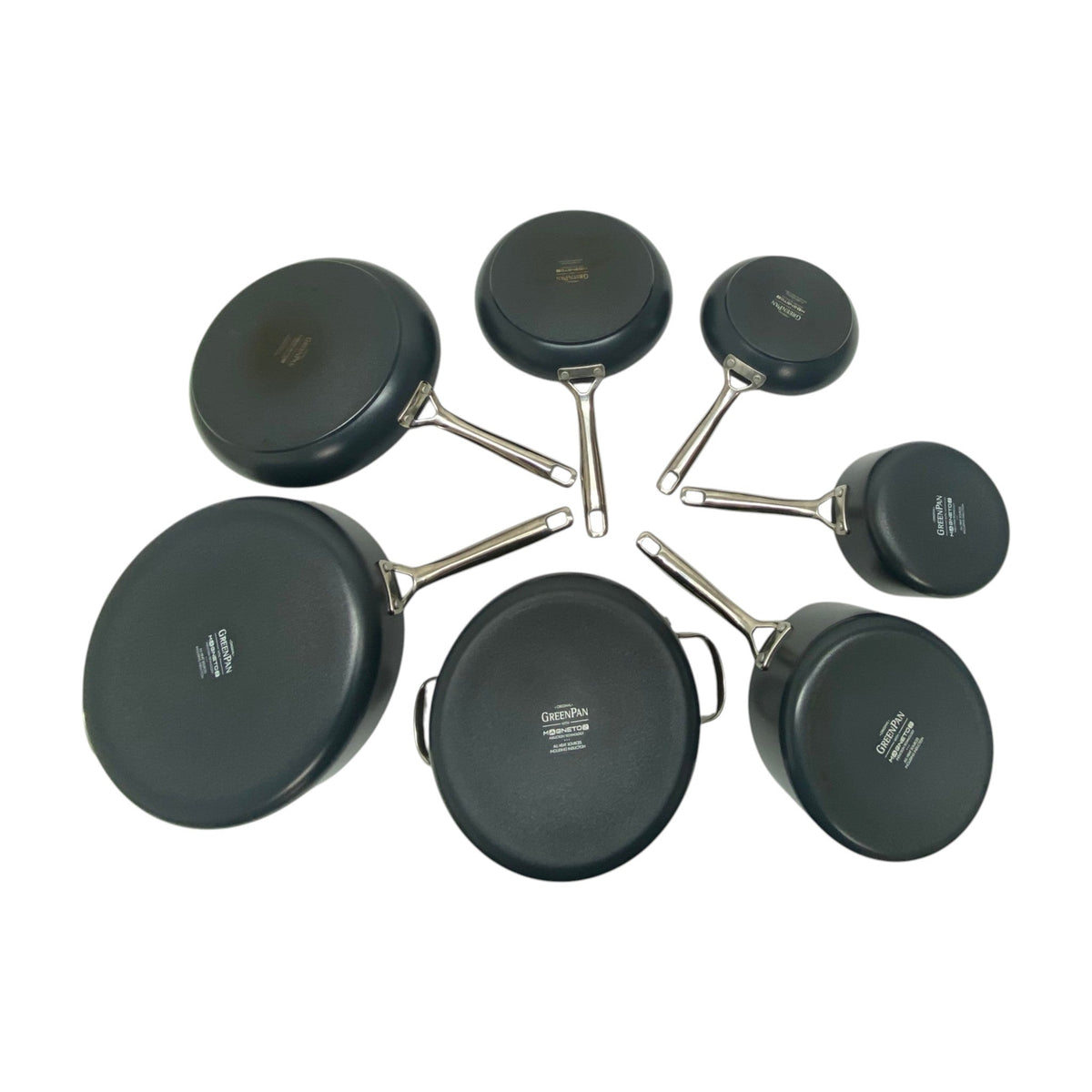 GreenPan Eras 7 Piece Ceramic Non-Stick Cookware Set with Lids - CLICK AND COLLECT ONLY