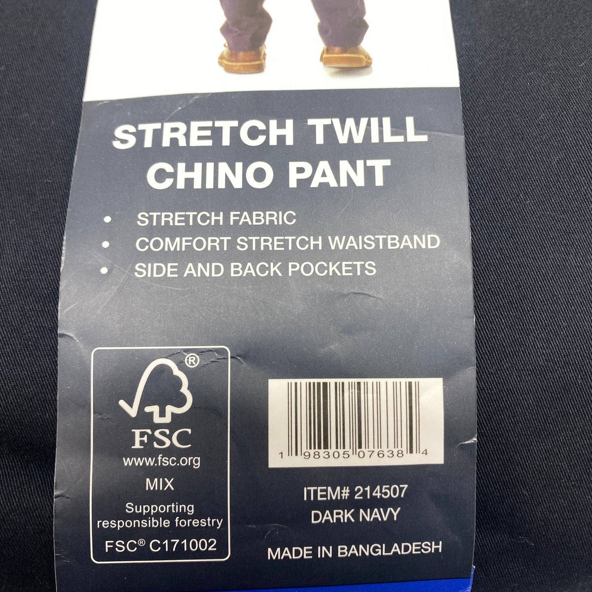 Tailor Vintage Men's Stretch Twill Chino Pant - Dark Navy SIZE - 36