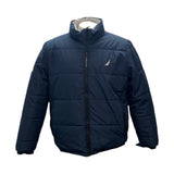 Nautica Men's Reversible Puffer Jacket - Navy/Grey SIZE - Large