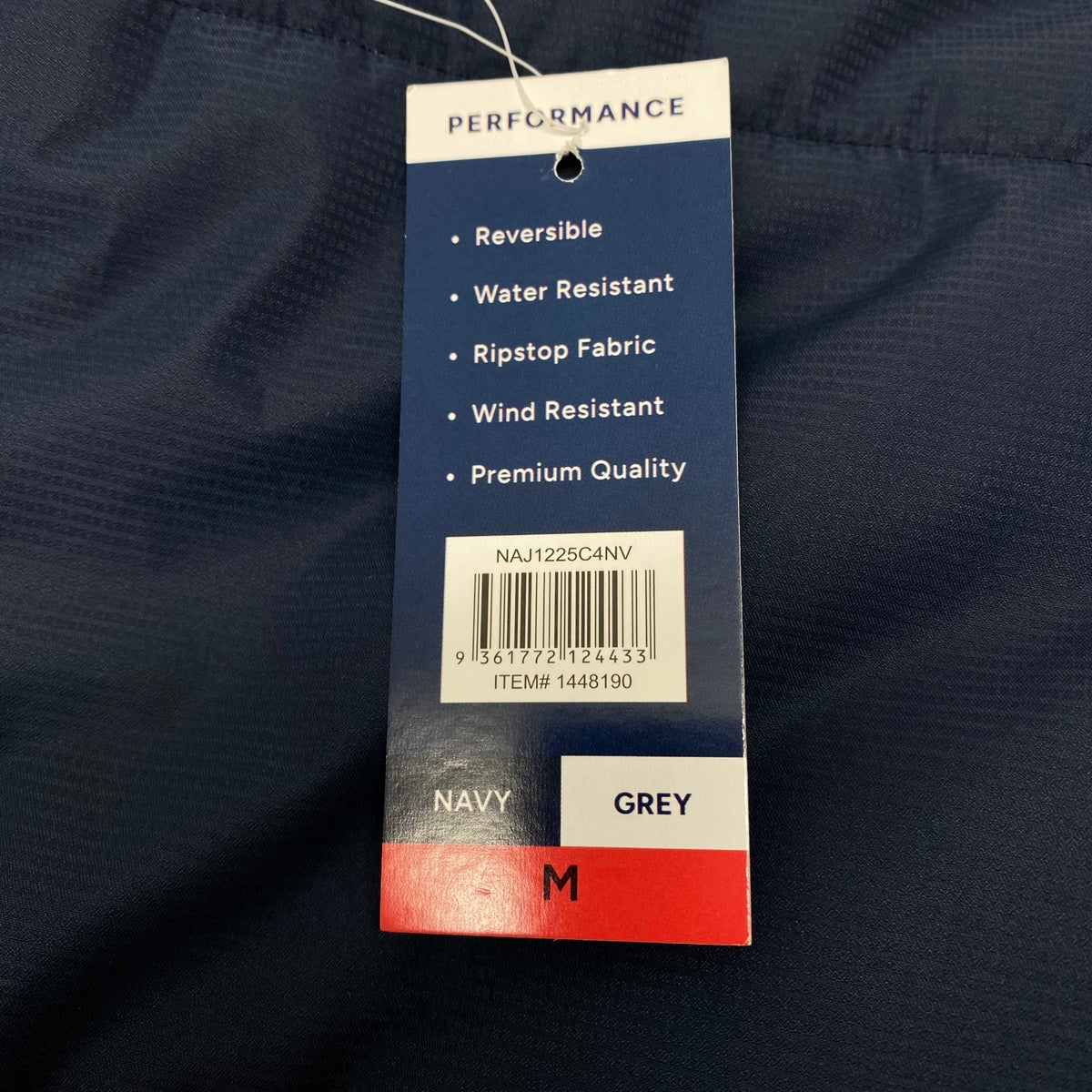 Nautica Men's Reversible Puffer Jacket - Navy/Grey SIZE - Medium