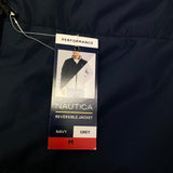 Nautica Men's Reversible Puffer Jacket - Navy/Grey SIZE - Medium