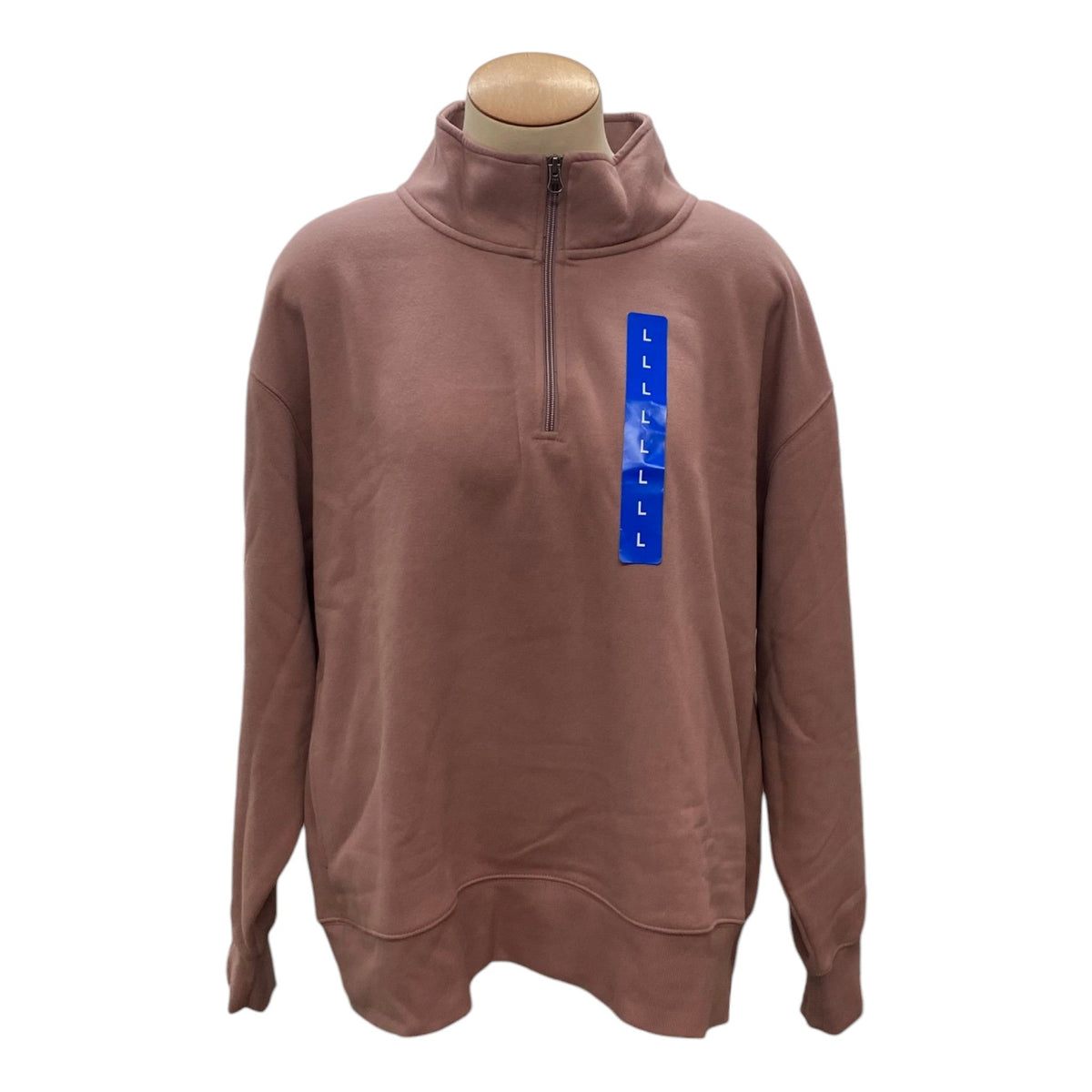 Tuff Women's 1/4 Zip Sweatshirt - Mauve SIZE - Large
