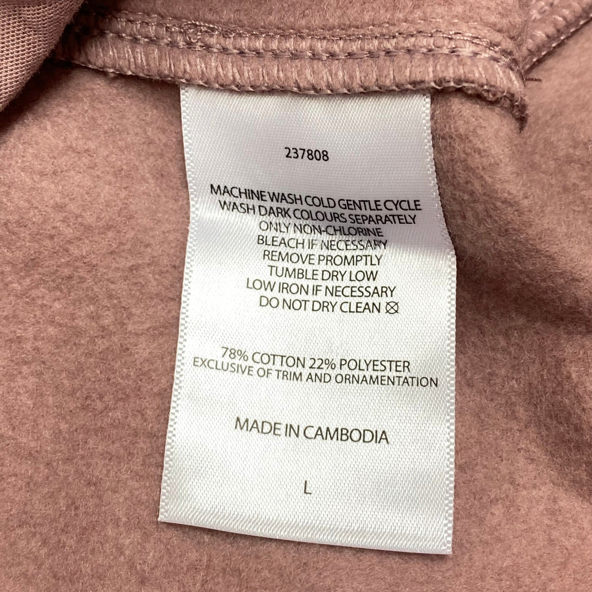 Tuff Women's 1/4 Zip Sweatshirt - Mauve SIZE - Large