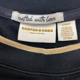 Scotch & Soda Men's Long Sleeve Crew Sweatshirt - Black SIZE - Small