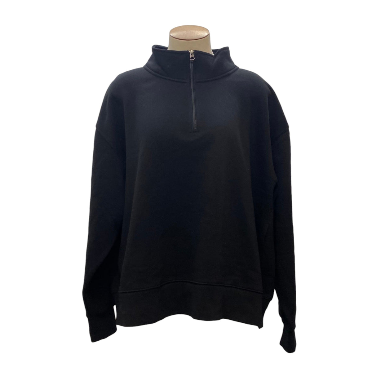 Tuff Women's 1/4 Zip Sweatshirt - Black SIZE - Extra Large