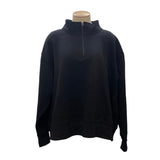 Tuff Women's 1/4 Zip Sweatshirt - Black SIZE - Extra Large