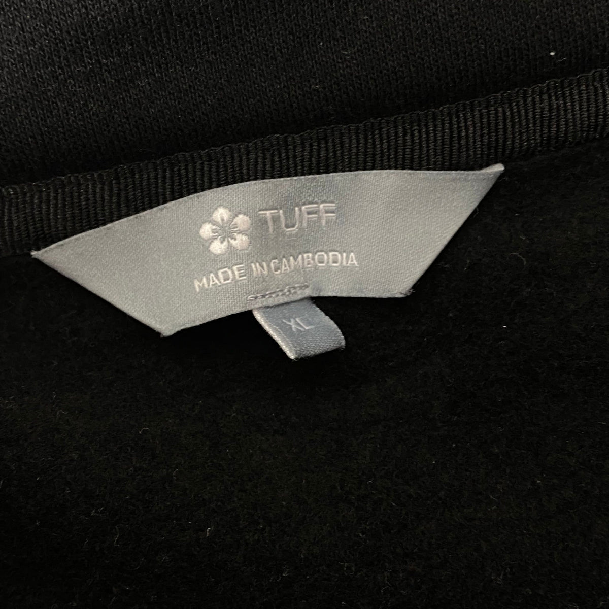 Tuff Women's 1/4 Zip Sweatshirt - Black SIZE - Extra Large