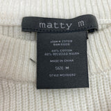 Matty M Women's Knit Sweatshirt - Ivory SIZE - Medium