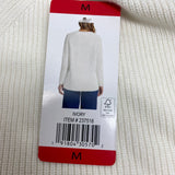 Matty M Women's Knit Sweatshirt - Ivory SIZE - Medium