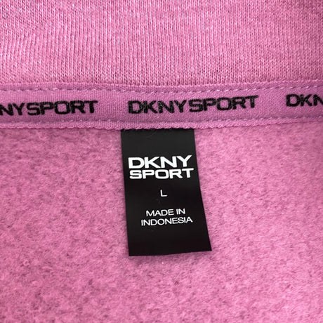 DKNY Women's Half Zip Sweatshirt - Dusty Orchid SIZE - Large