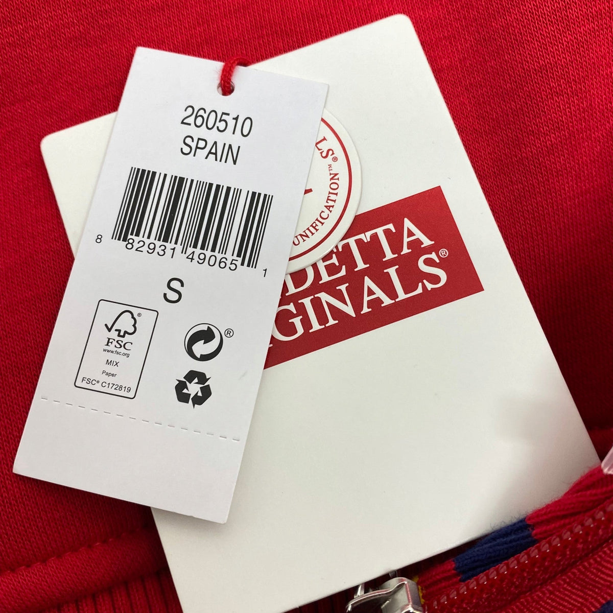 Mondetta Men's Soccer Jacket - Pitch Red/Spain SIZE - Small