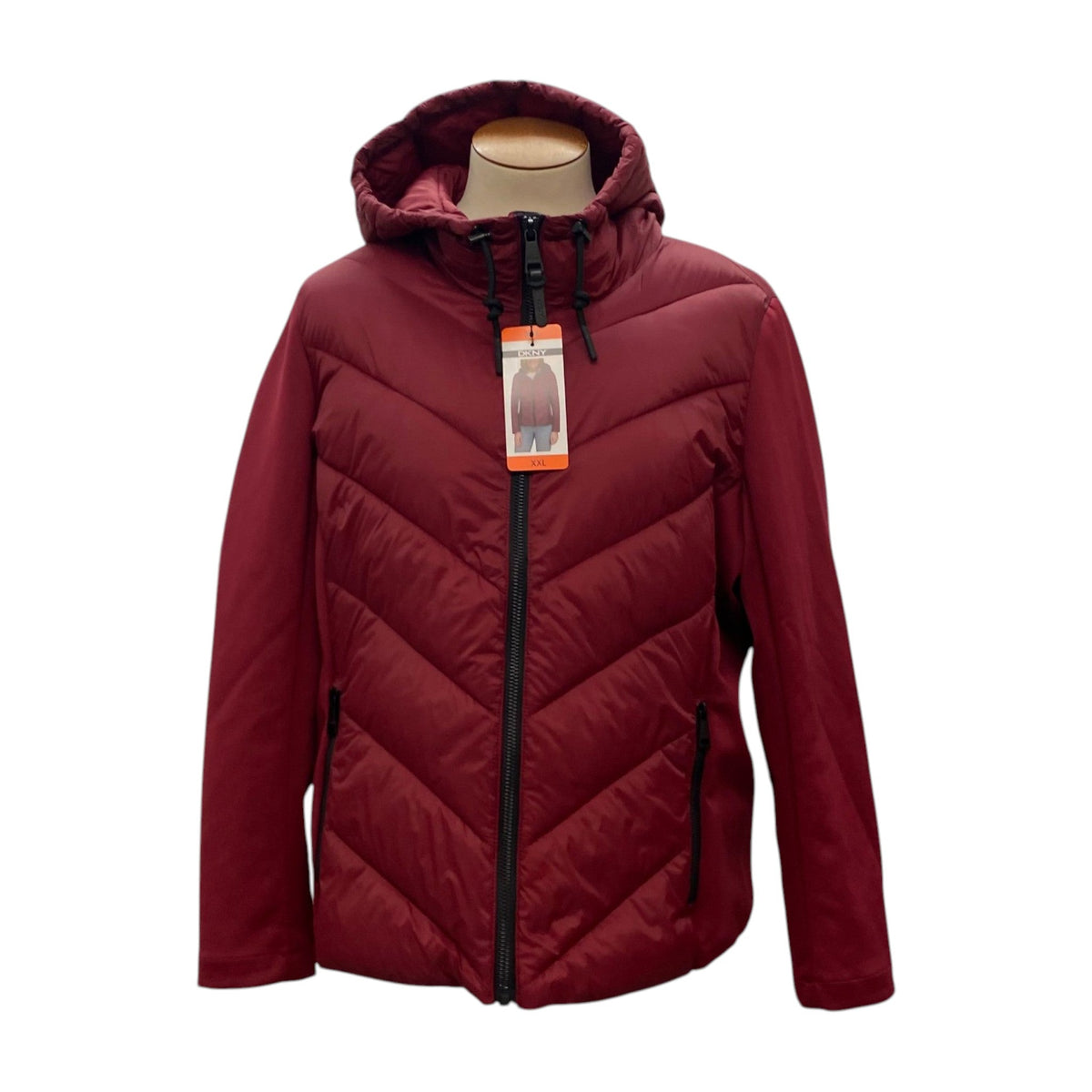 DKNY Women's Mix Media Jacket SIZE - XXL