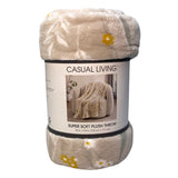 Casual Living Super Soft Plush Throw - Chloe Honey - 152 x 177cm