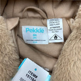 Pekkle Kid's Fleece Sleep Suit - Brown Dog - 6 Months