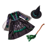 Teetot Cute Green Witch Costume - Size 5-6 years