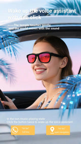 AI Intelligent Touch-Dimming Glasses with Built in Headphones GV90