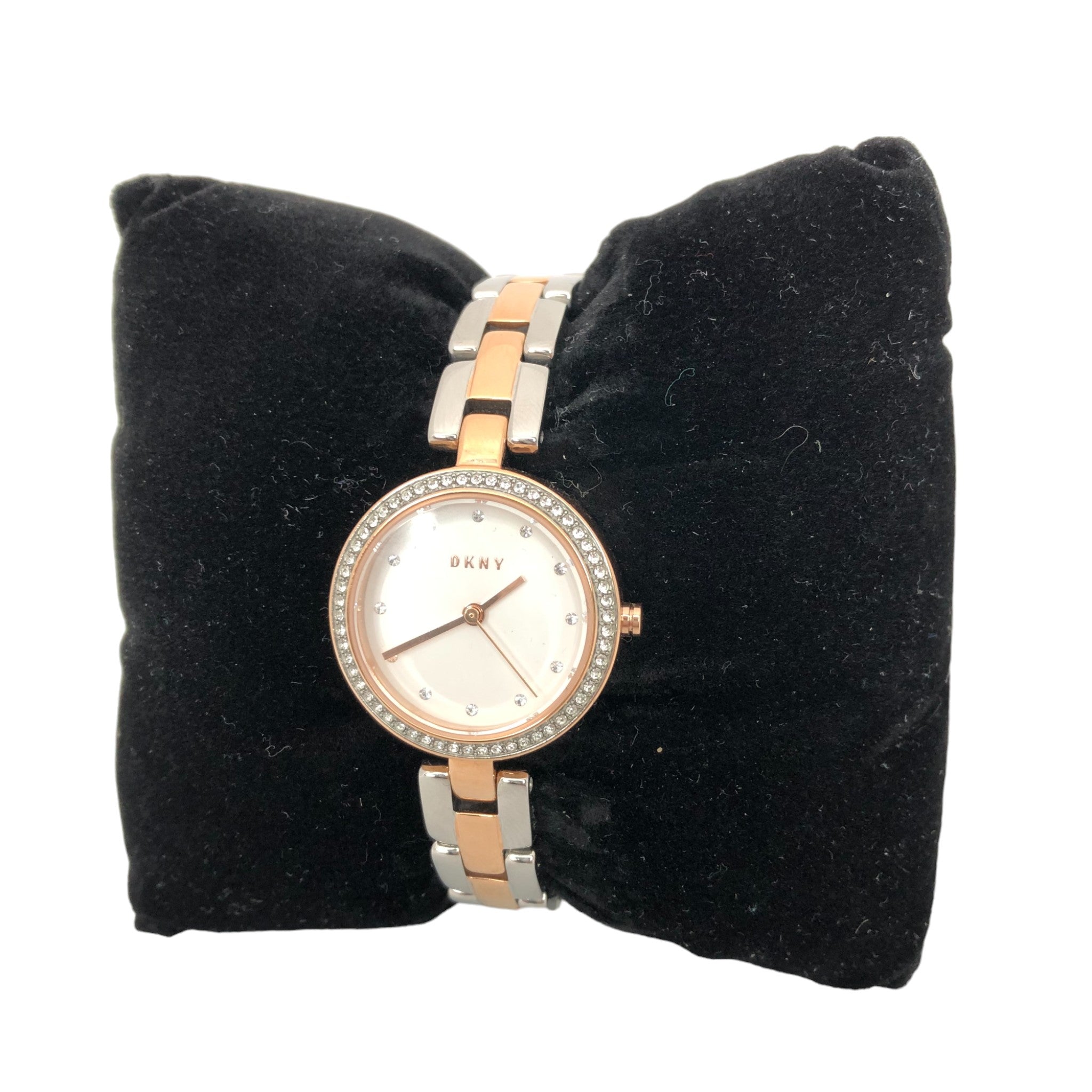 DKNY Strass Embellished Two-Tone Stainless Steel Ladie's Watch