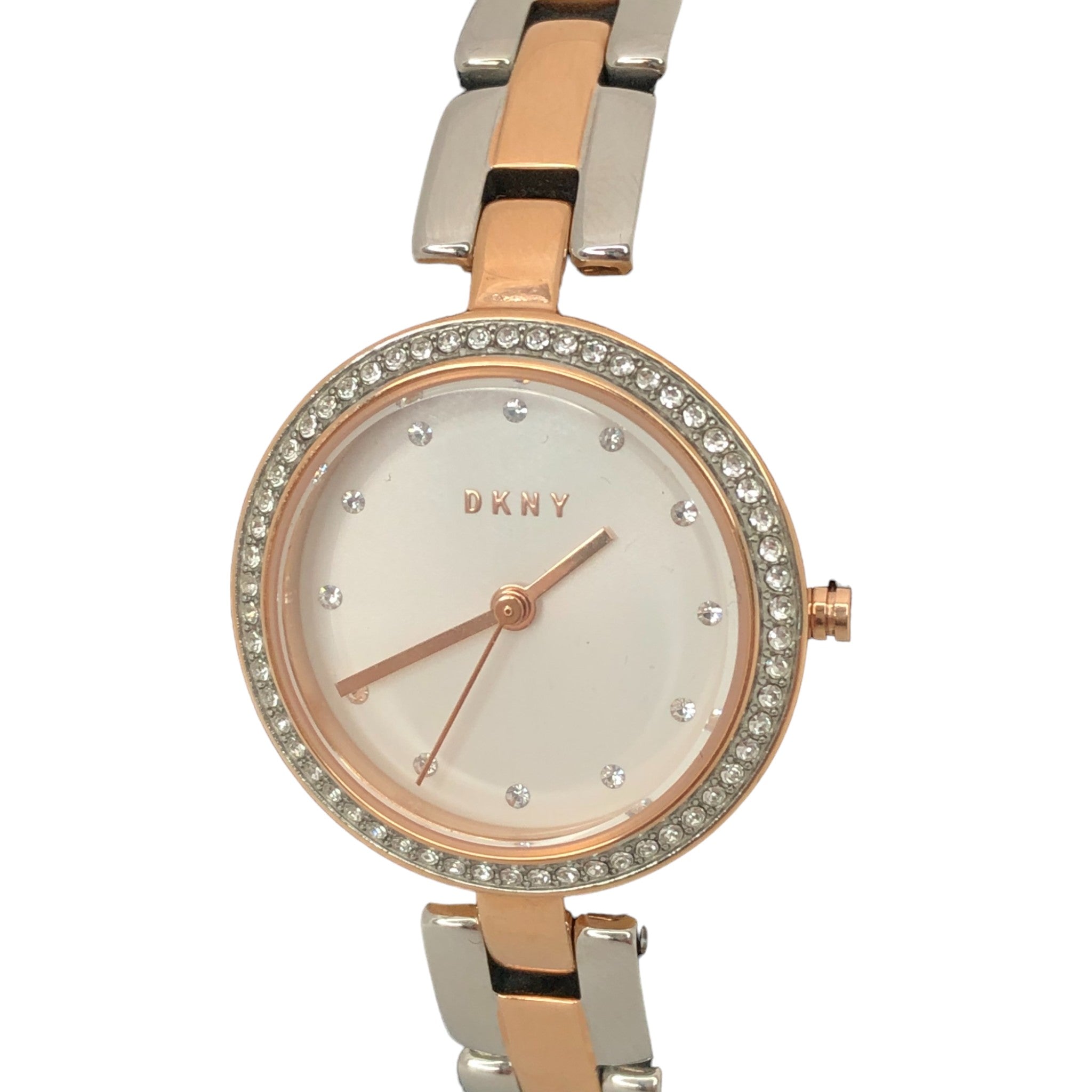DKNY Strass Embellished Two-Tone Stainless Steel Ladie's Watch