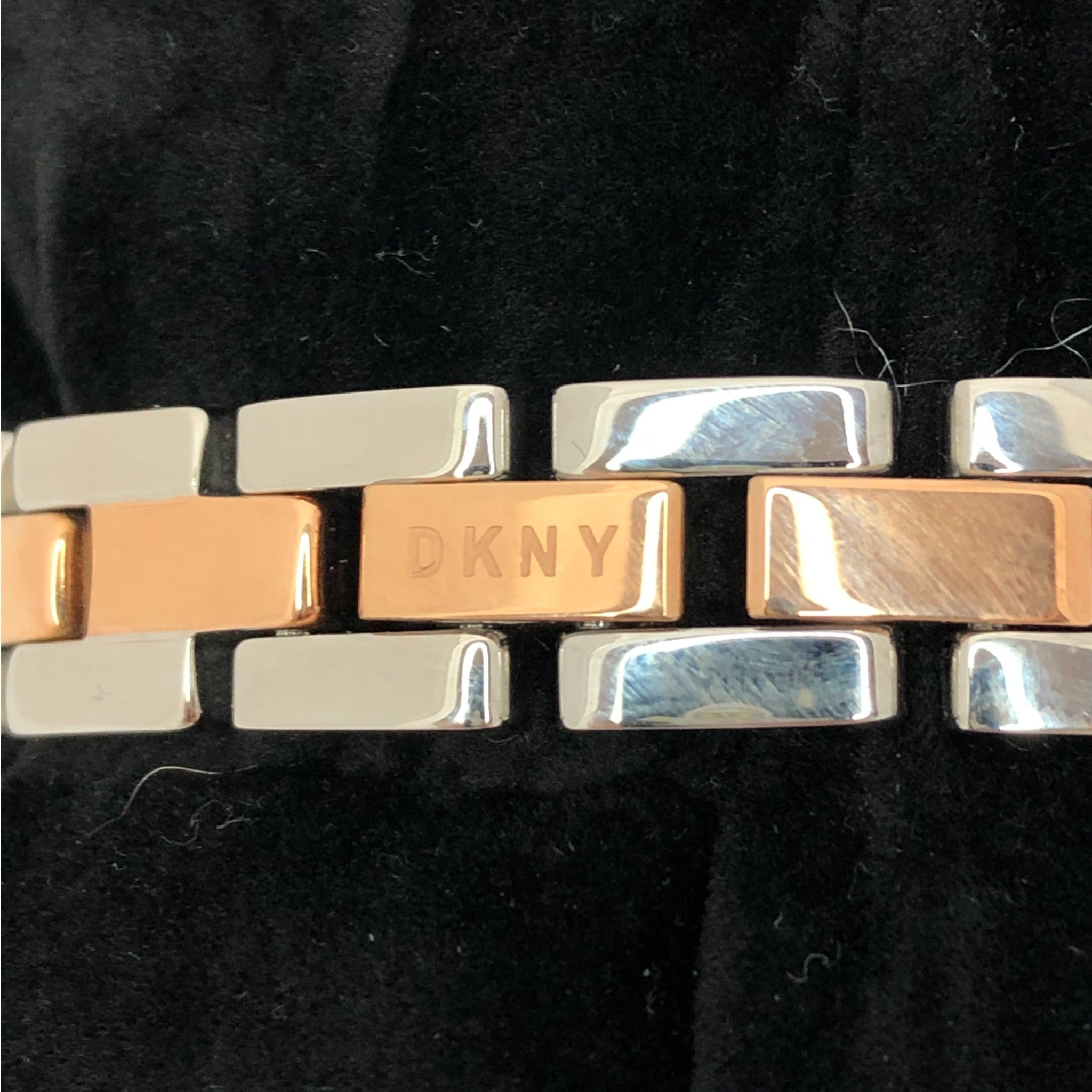 DKNY Strass Embellished Two-Tone Stainless Steel Ladie's Watch
